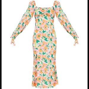 Pretty Little Thing Floral Midi Dress as seen on Tik Tok